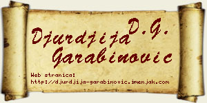 Đurđija Garabinović vizit kartica